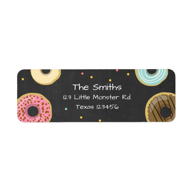 Doughnut Return Address Label Sweet Doughnut Girl (Front)