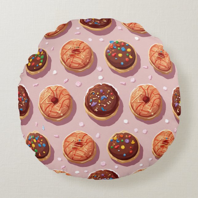 Doughnut  Round Pillow (Front)