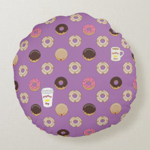 Doughnut Royalty Round Pillow