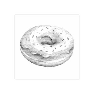 Doughnut  rubber stamp