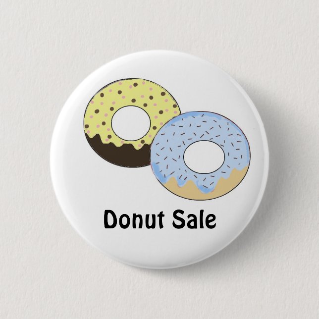 Doughnut Sale 2 Inch Round Button (Front)