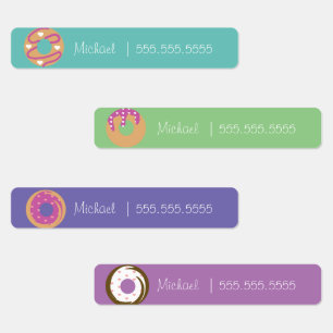 Doughnut School Class Lunch Name Number Labels