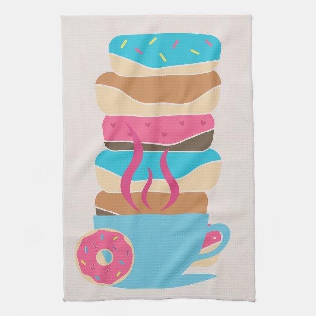 Doughnut Shop A Kitchen Towel (Vertical)