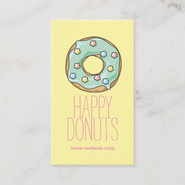 Doughnut Shop Bakery Caffe Pasty Business Card (Front)