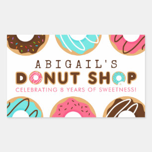 Doughnut Shop Birthday Party Sticker