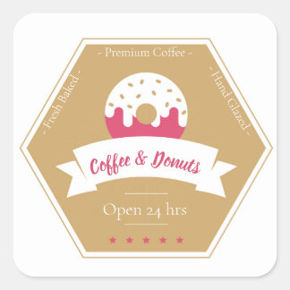 Doughnut Shop Label