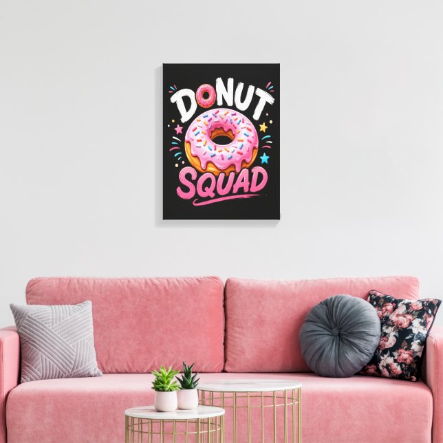 Doughnut Sprinkle Kindness Funny Canvas Print (Insitu(LivingRoom))