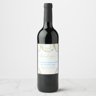 Doughnut Sprinkled With Love Baby Sprinkle Thank Y Wine Label