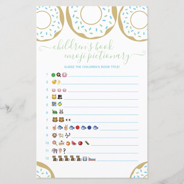 Doughnut Sprinkled With Love Children's Book Emoji (Front)