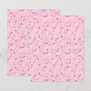 Doughnut Sprinkles Scrapbook Paper Pink Craft Pape