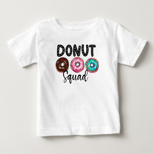 Doughnut Squad Group Matching Party Theme T-Shirt (Front)