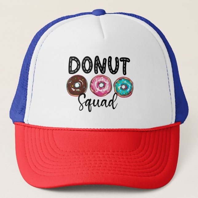 Doughnut Squad Group Matching Party Theme  Trucker Hat (Front)