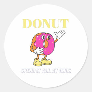Doughnut stiker classic round sticker