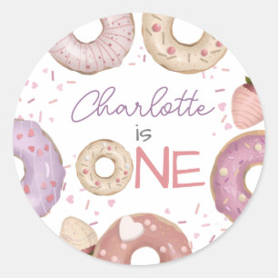 Doughnut Sweet Birthday  Classic Round Sticker