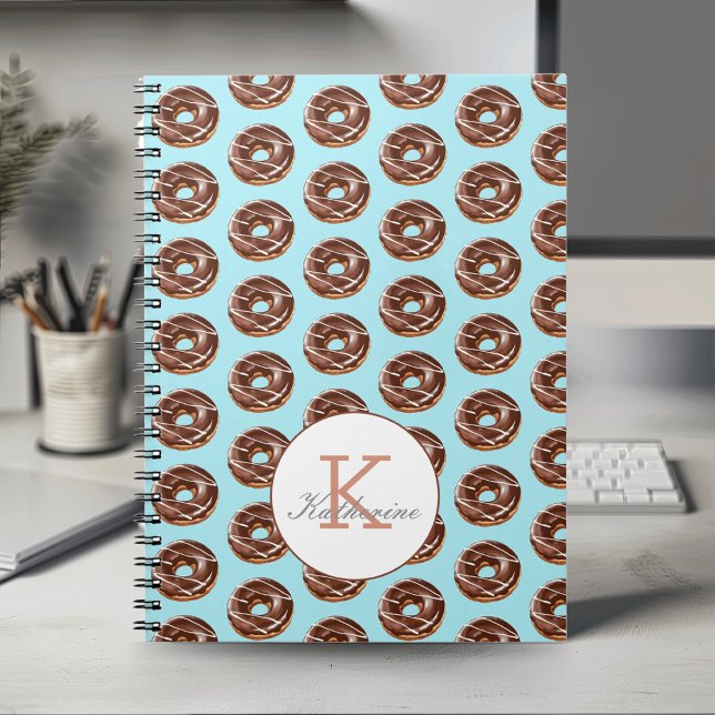 Doughnut Sweet Girl Sprinkles Pattern Custom Name Notebook (Creator Uploaded)