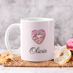 Doughnut Sweet Girl Sprinkles Personalized Name Coffee Mug