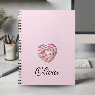 Doughnut Sweet Girl Sprinkles Personalized Name Notebook