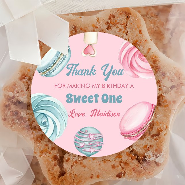 Doughnut Sweet Ond Girl Cute Colourful Classic Round Sticker (Creator Uploaded)