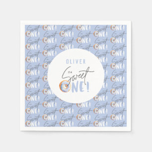 Doughnut sweet one 1st birthday party attire napkin