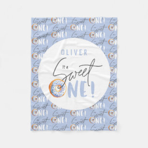 Doughnut sweet one 1st birthday party ` fleece blanket