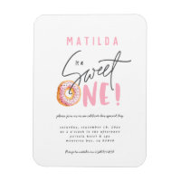 Doughnut sweet one 1st birthday party invitation