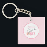 Doughnut sweet one 1st birthday party keychain<br><div class="desc">Doughnut sweet one 1st birthday party keychain. Watercolor illustrations and hand lettered text. Part of a collection.</div>
