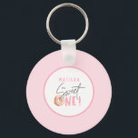 Doughnut sweet one 1st birthday party keychain<br><div class="desc">Doughnut sweet one 1st birthday party keychain. Watercolor illustrations and hand lettered text. Part of a collection.</div>