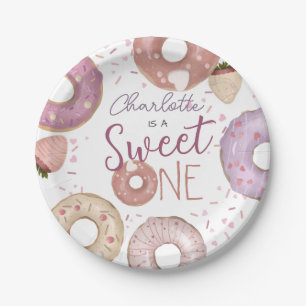 Doughnut Sweet One Birthday  Paper Plate
