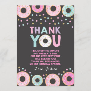 Doughnut Thank You Card Doughnut Grow Up Party Pin