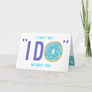Doughnut Themed Will you be My Bridesmaid Proposal Card