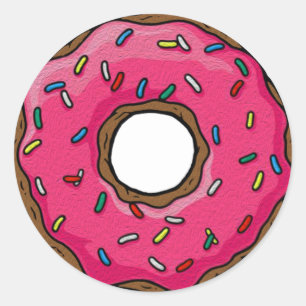 Doughnut Too Classic Round Sticker