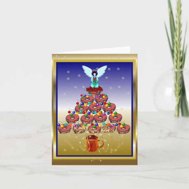 Doughnut Tree Holiday Card (Front)