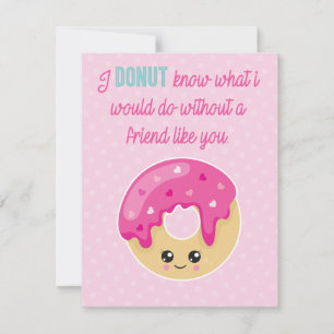 Doughnut Valentine's Day Card classroom card