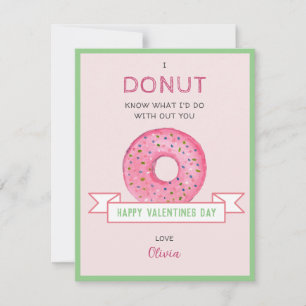Doughnut Valentines day Mini flat  Note Card