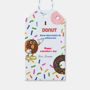 Doughnut valentine's day tag gifts label 
