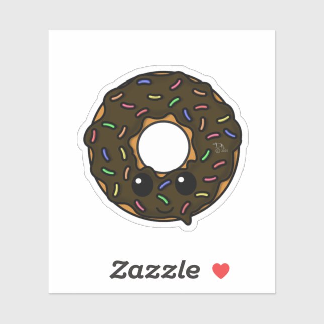 Doughnut with Chocolate Frosting and Sprinkles (Sheet)