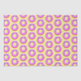Doughnut With Eyes And Sprinkles Drawing Pattern Tissue Paper