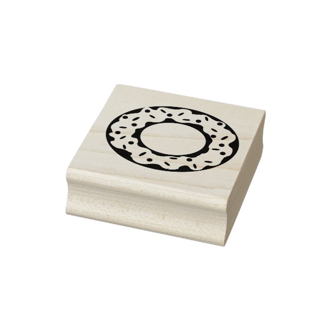 Doughnut with Frosting and Sprinkles Rubber Stamp (Stamp)