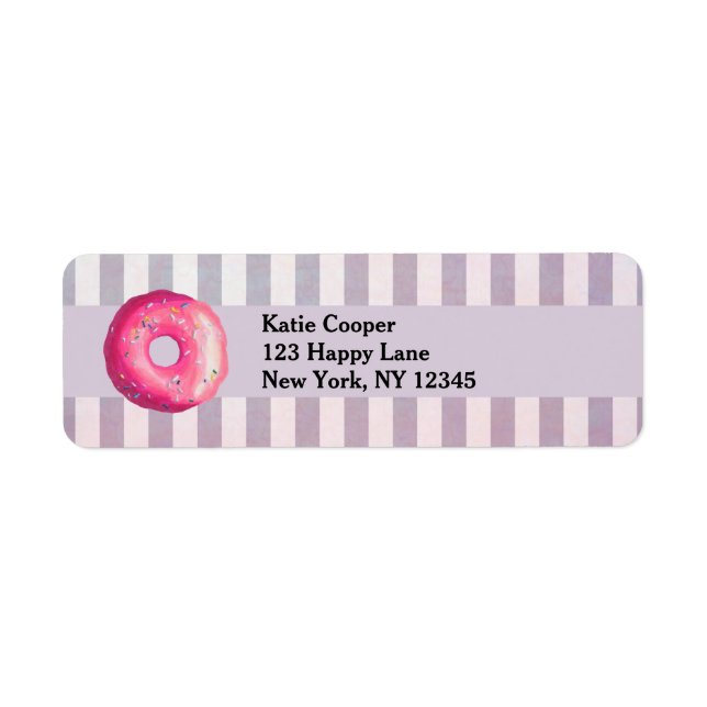 Doughnut With Pink Frosting And Sprinkles (Front)