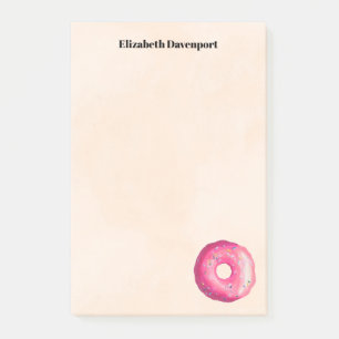 Doughnut With Pink Frosting & Sprinkles Post-it Notes