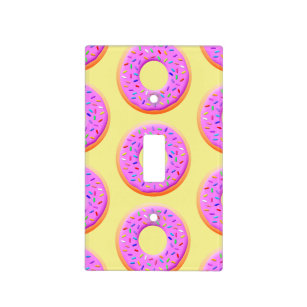 Doughnut With Sprinkles Drawing Pattern Light Switch Cover