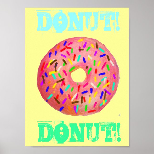 Doughnut With Sprinkles Poster (Front)