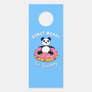 Doughnut Worry Be Happy II Door Hanger