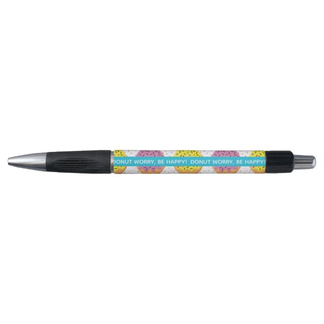 doughnut worry be happy with sprinkles pen (Front)