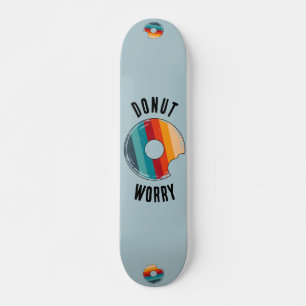 Doughnut Worry Green Retro Skateboard Deck