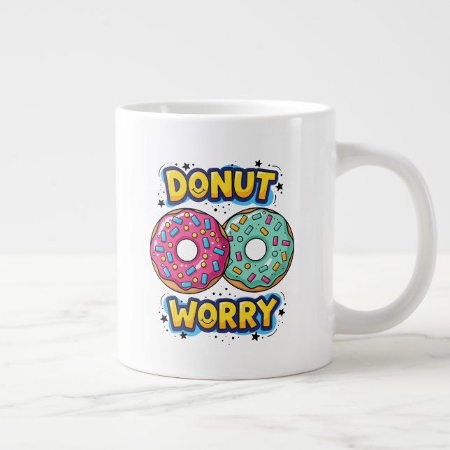 Doughnut Worry Jumbo Specialty Mug (Right)