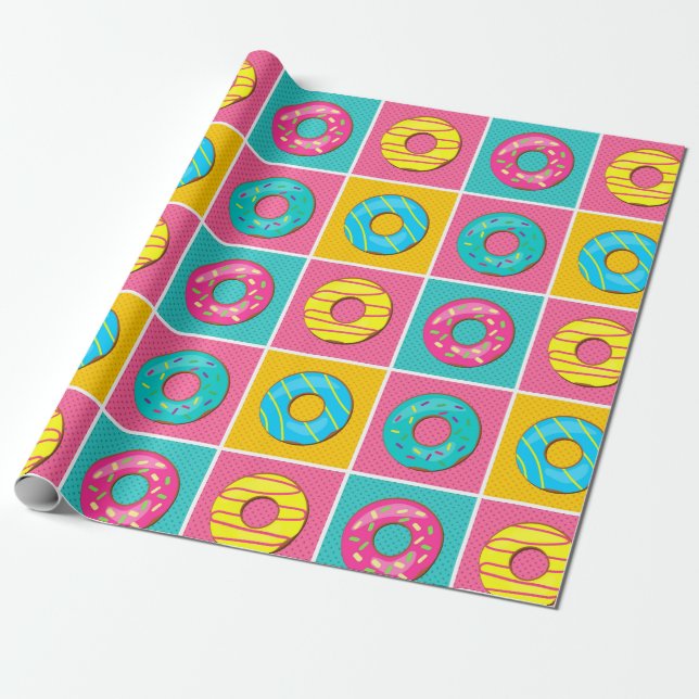 Doughnut Wrapping Paper (Unrolled)