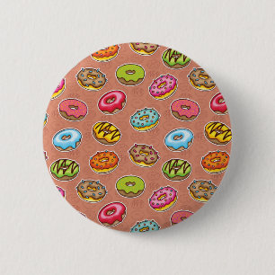 Doughnuts 2 Inch Round Button
