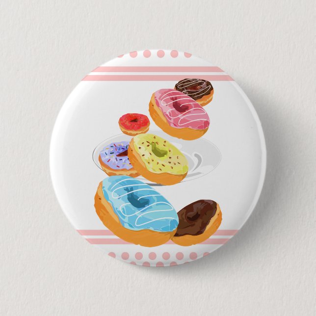 Doughnuts 2 Inch Round Button (Front)