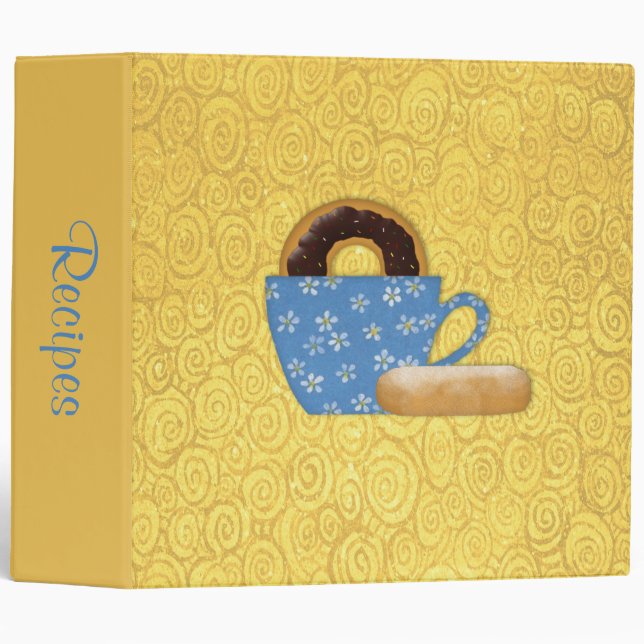 Doughnuts and Coffee Recipe Binder (Front/Spine)
